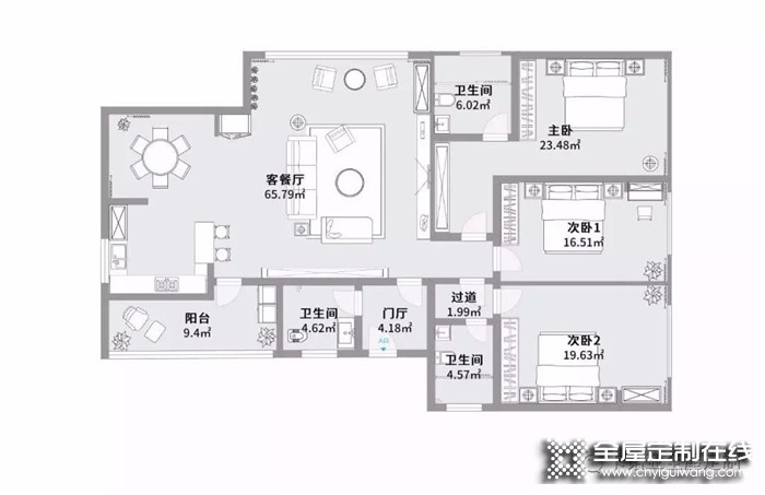 卡諾亞全屋定制極簡風，打造家居的高級感