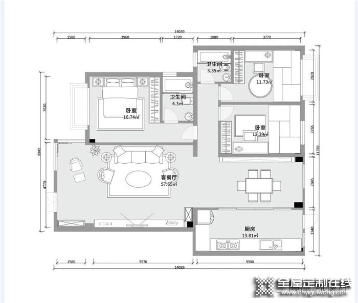 卡諾亞的極簡生活| 120㎡三室兩衛秒殺高檔裝修