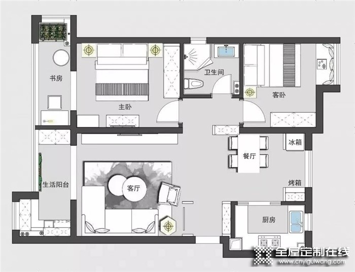 帥太小戶型全屋定制案例：69㎡北歐風小宅，簡約又精致