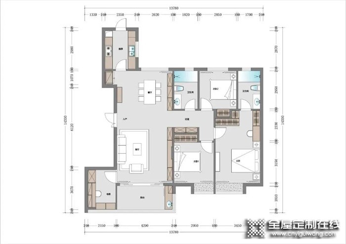 150m²輕奢美宅，全屋莫蘭迪色系，志邦全屋定制打造精致生活！