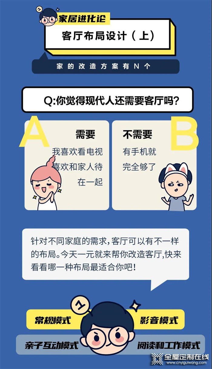 客廳裝修很講究？全屋定制好萊客4大布局模式適配你的多種需求！（上）