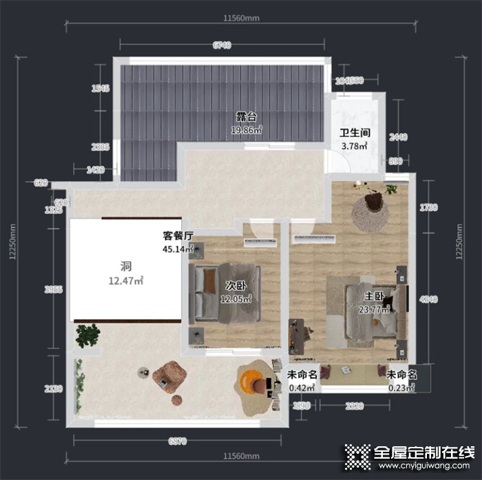 兔寶寶全屋定制設計分享 | 127㎡現代簡約風躍層設計