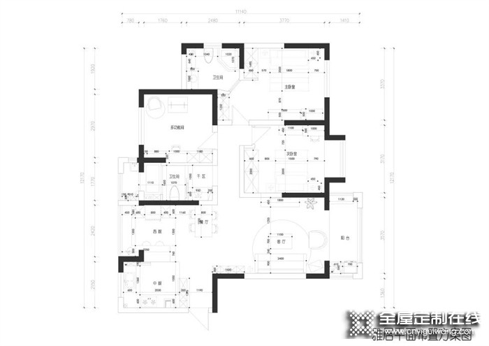 兔寶寶全屋定制實(shí)拍案例丨126㎡三室二廳，混搭多種風(fēng)格，獨(dú)特優(yōu)雅~