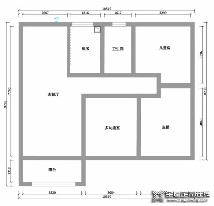 勞卡全屋定制：76㎡也能擁有三居室，書(shū)房+健身區(qū)+餐廚一體，100㎡都輸了！