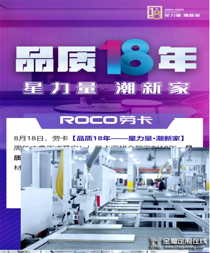 星力量·潮新家！品質(zhì)18年，ROCO勞卡全屋定制周年慶好戲開場！