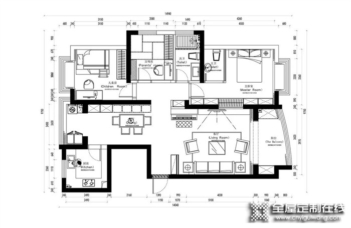 拉迷全屋定制小區案例 | 東源名都91㎡· 在時尚美學中構建充滿現代氣息的生活港灣