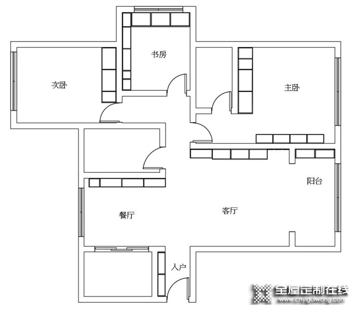 全友全屋案例丨高級感拉滿！超高門板+燈帶，打造109㎡意式三居